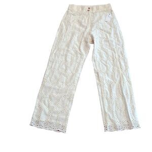 Winston White Eyelet Pants Size Small NWT